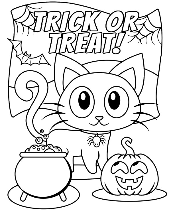 Printable halloween coloring page