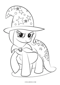 Free printable my little pony halloween coloring pages for kids