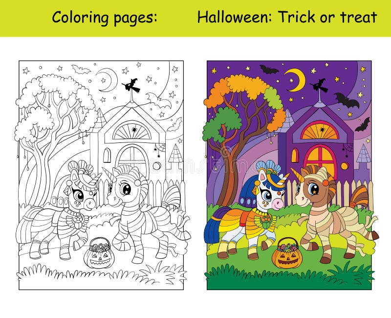 Halloween horse coloring page stock illustrations â halloween horse coloring page stock illustrations vectors clipart