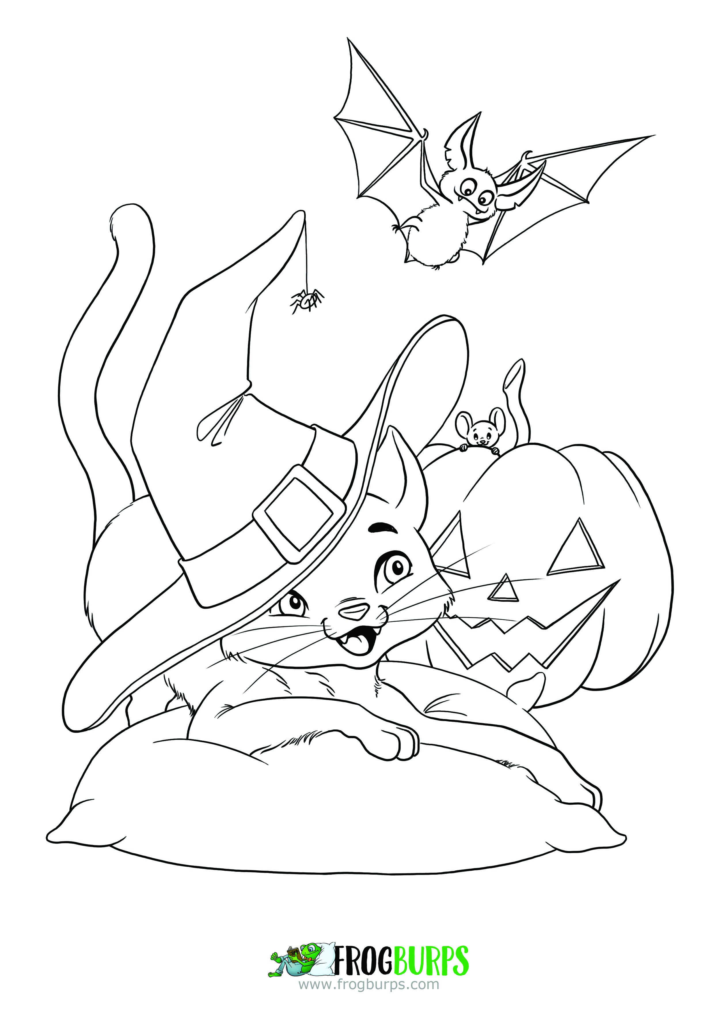 Cute halloween coloring pages