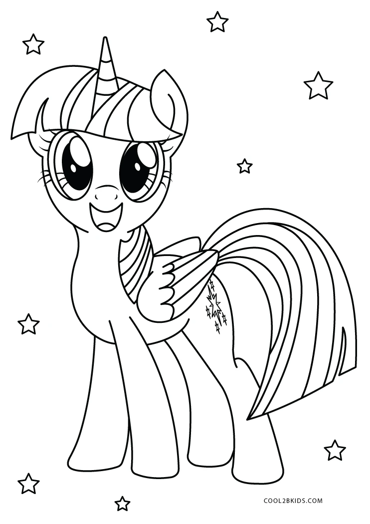 Free printable twilight sparkle coloring pages for kids