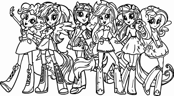 My little pony human coloring ausmalbilder zum drucken mein kleines pony ausmalbilder