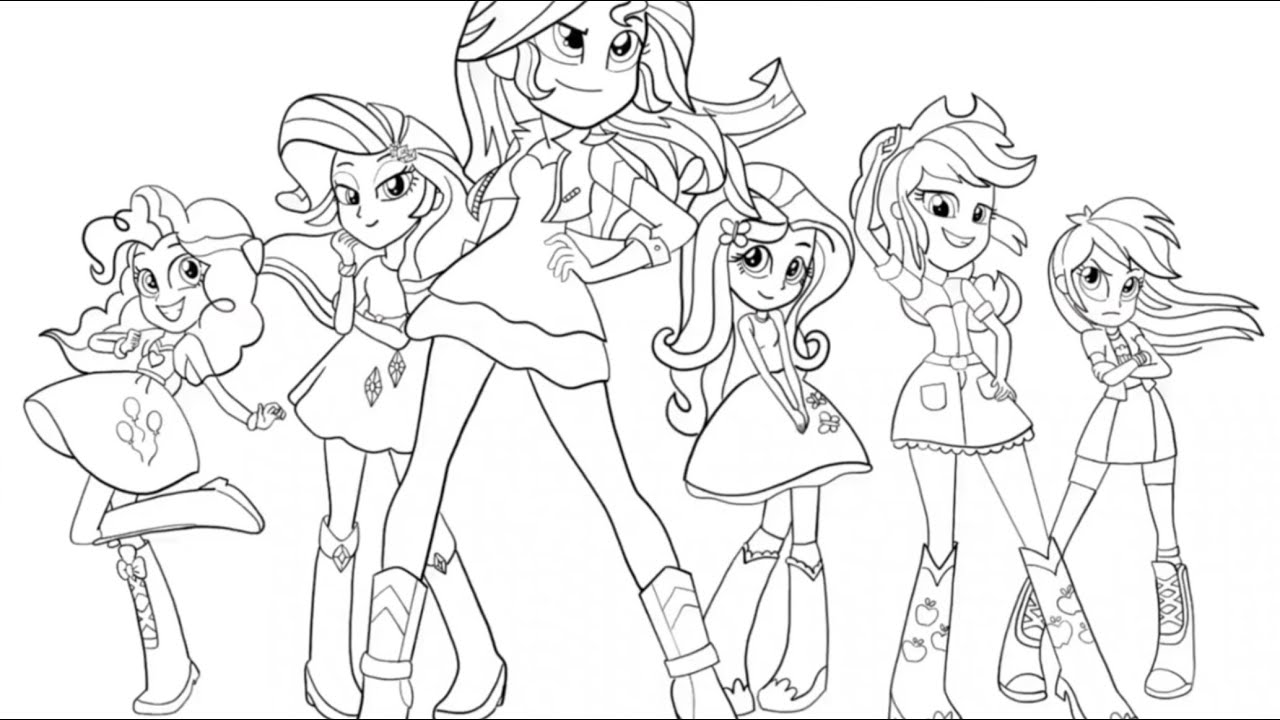 My little pony equestria girls coloring book mlp coloring pages for kids