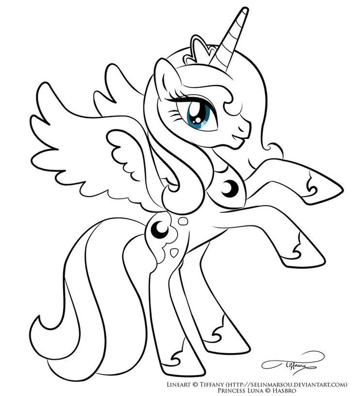 Sparkle with my little pony princess luna coloring pages