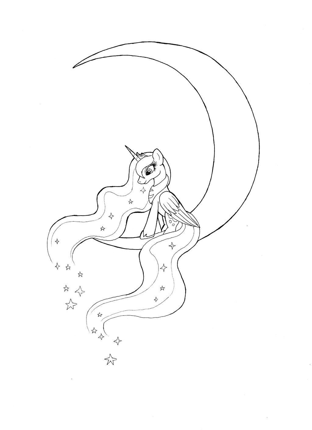 Luna coloring page by langustka on