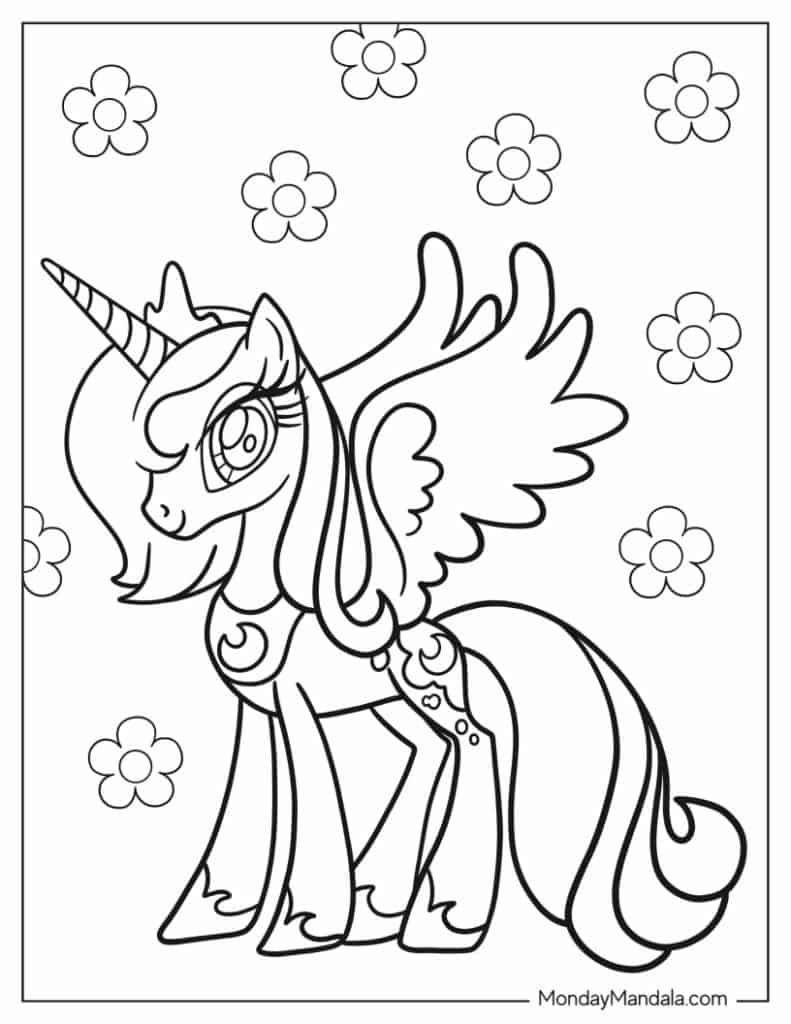 My little pony coloring pages free pdf printables