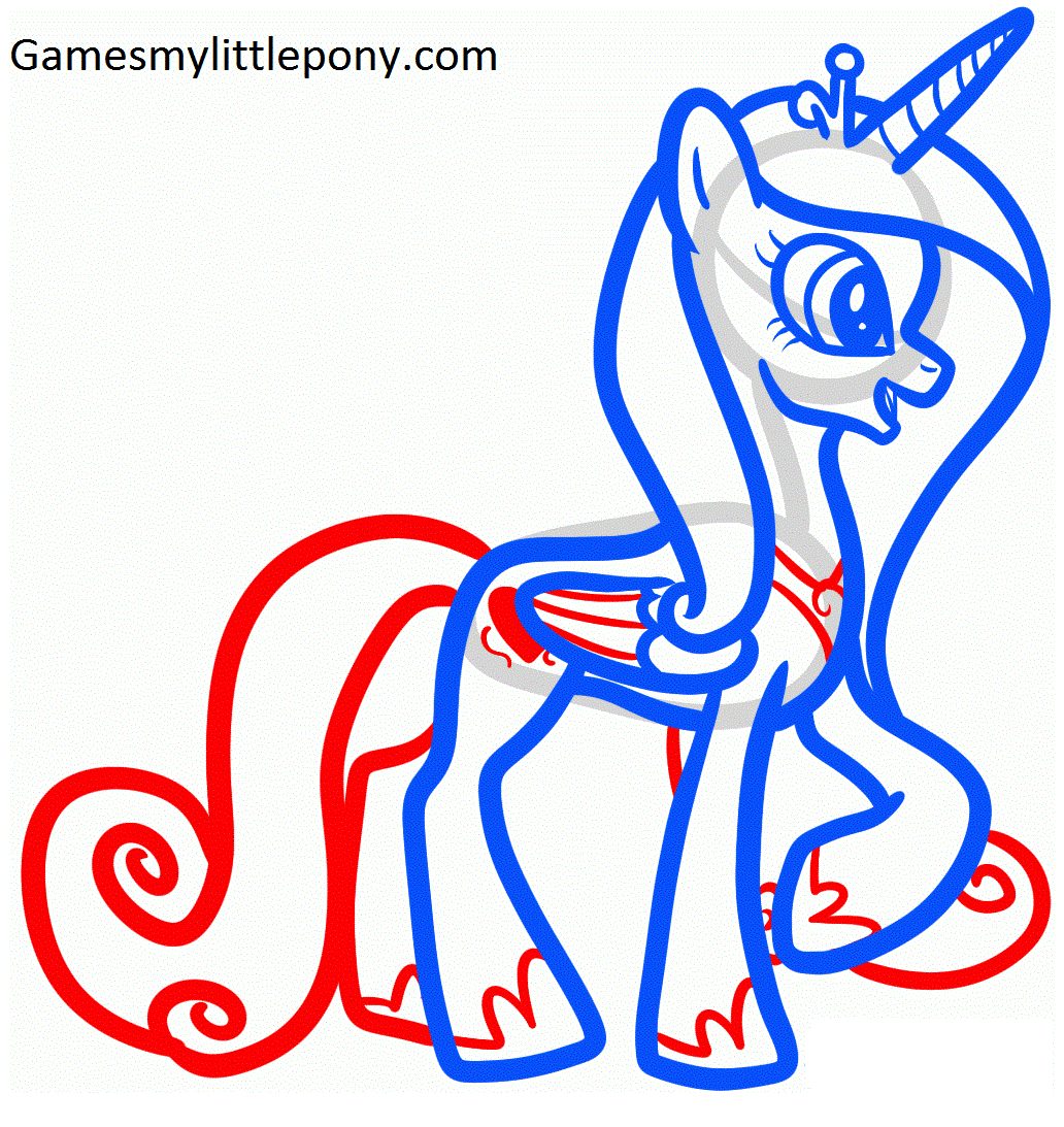 My little pony princess luna coloring coloring page