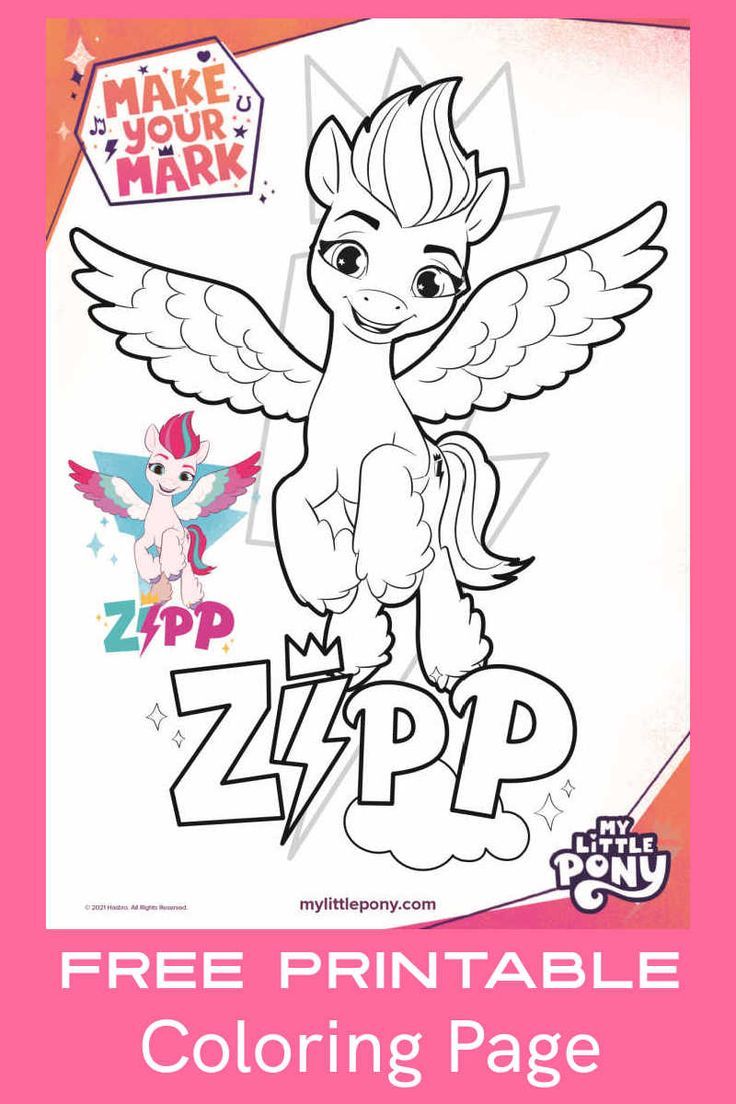 Spark your childs creativity with a free my little pony zipp storm coloring page