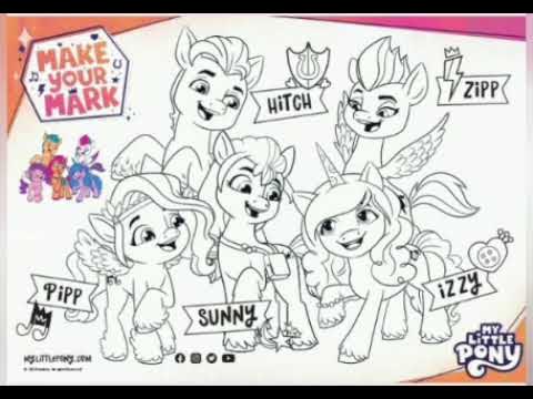 My little pony make your mark colouring page of new series collection