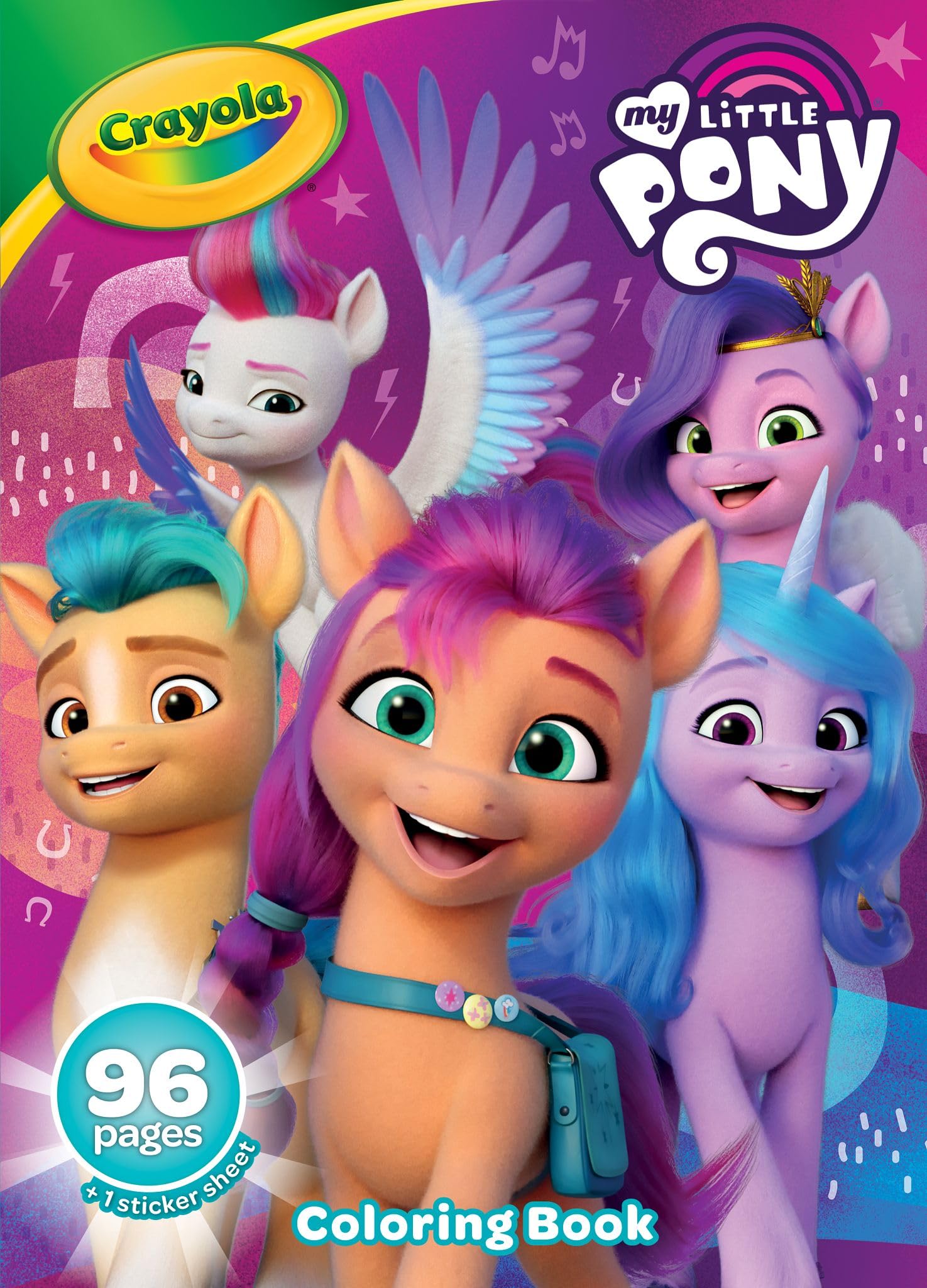 Crayola my little pony coloring book with stickers gift for girls and boys pages ages