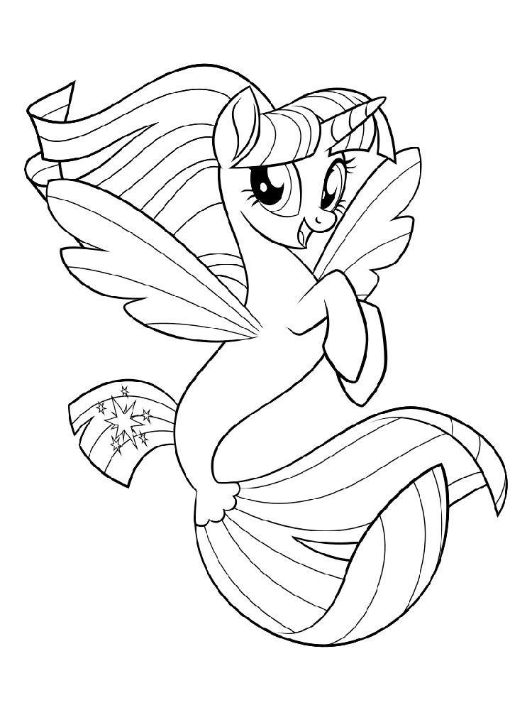 Free printable mermaid pony coloring pages my little pony coloring mermaid coloring pages my little pony twilight