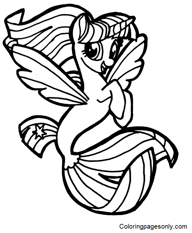 Twilight sparkle coloring pages printable for free download