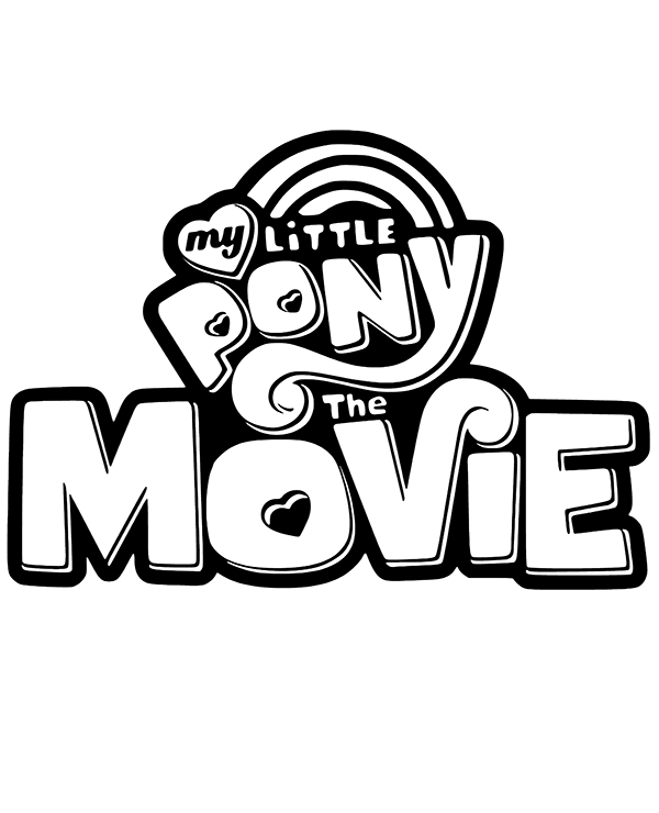 My little pony movie logo for coloring