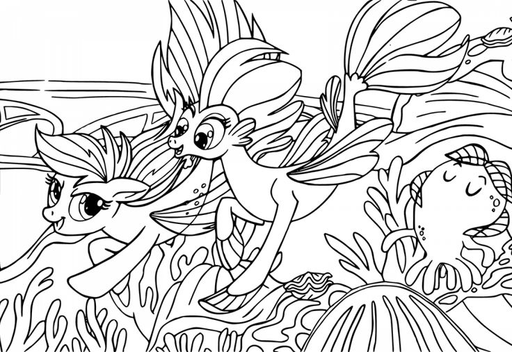 My little pony movie coloring page undersea ponies mermaid coloring pages my little pony movie cartoon coloring pages