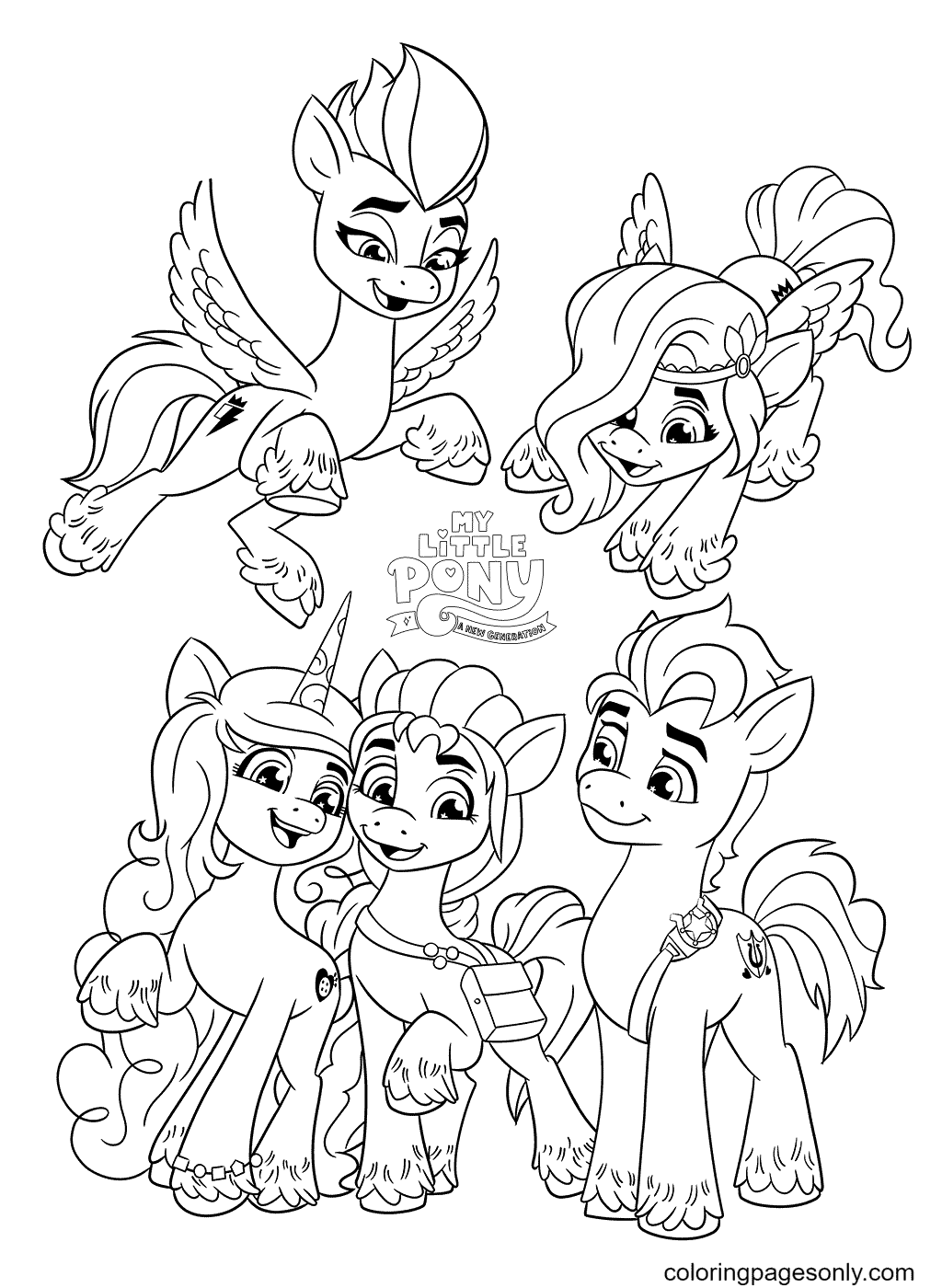 My little pony a new generation coloring pages printable for free download