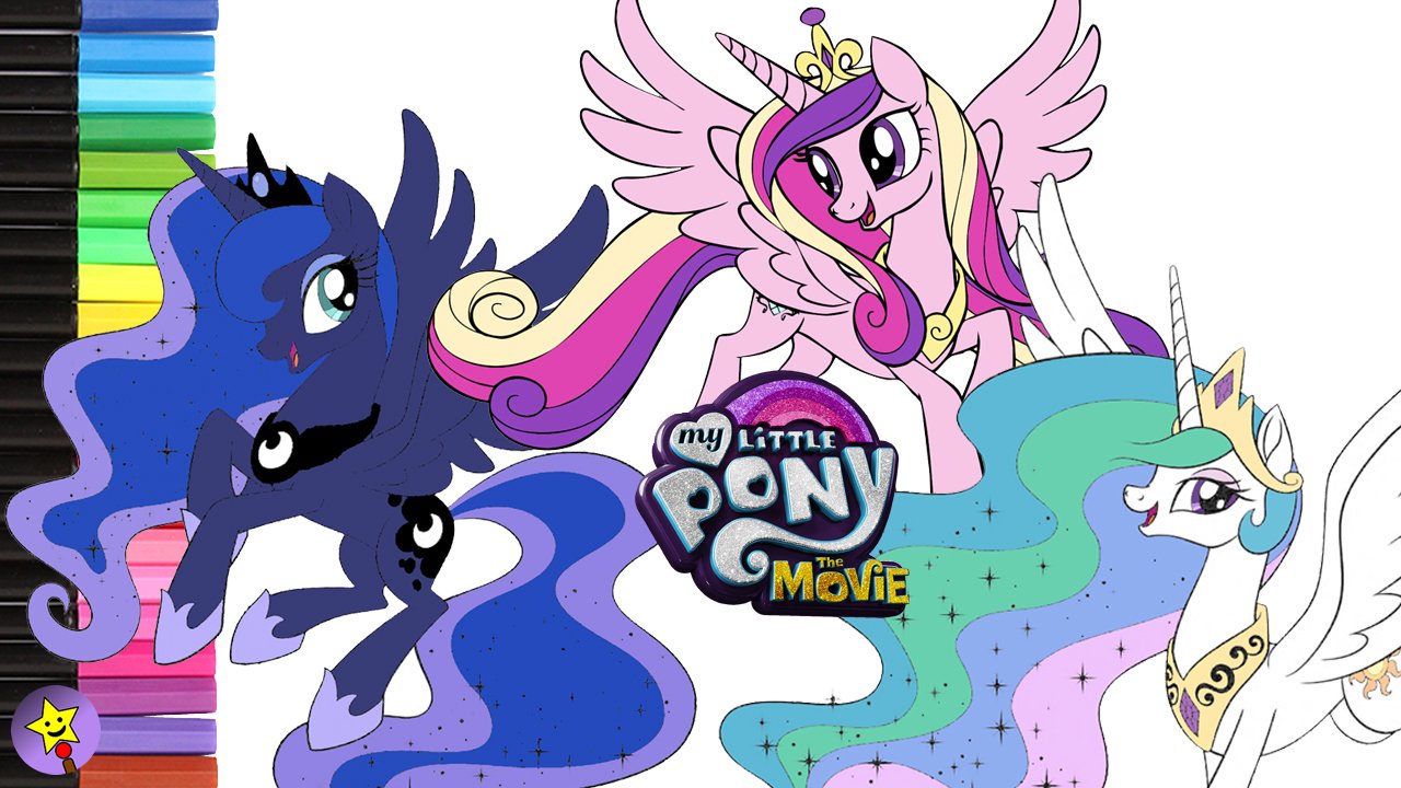 Happymagictoys on x new video ðð my little pony the movie coloring pilation httpstcozowgpwrnm ððâï mylittlepony princesscelestia princessluna princesscadance mylittleponymovie mlp mlpmovie mlpfim coloring coloringbook