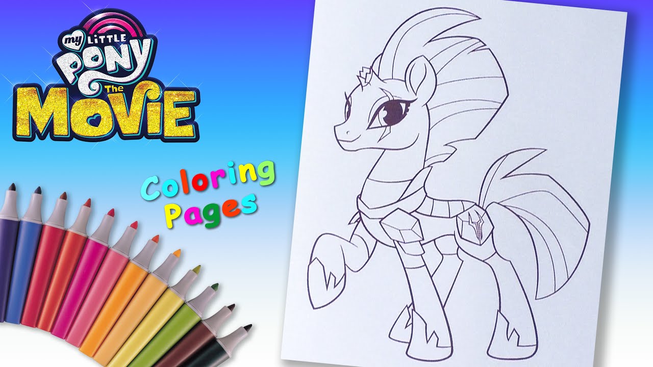 My little pony the movie coloring book pages for kids tempest shadow colouring