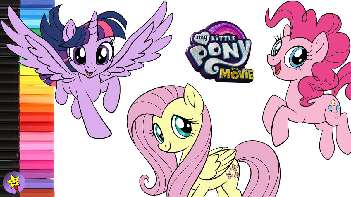 Happymagictoys on x new video ðð my little pony the movie coloring pilation httpstcoidkbbtzdq ððð mylittlepony mylittleponymovie mlp mlpmovie twilightsparkle pinkiepie fluttershy coloring coloringbook coloringpage