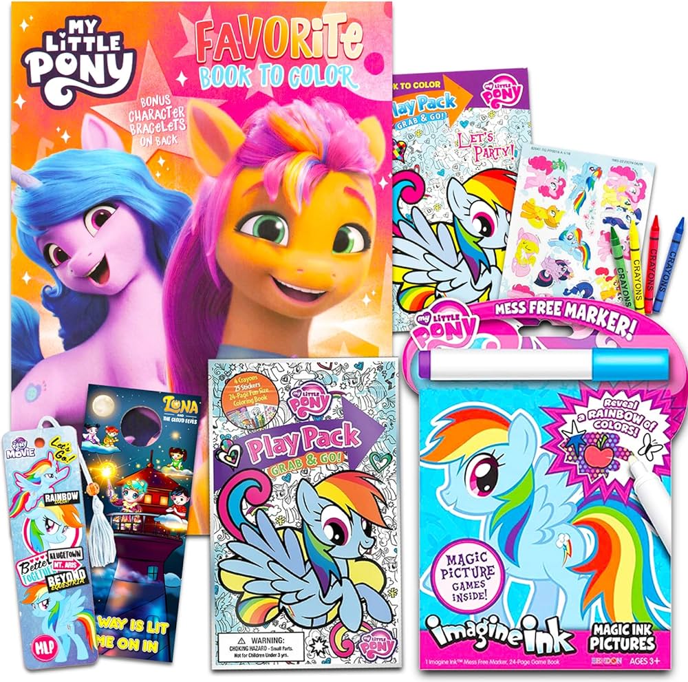 My little pony a new generation coloring book super set for kids