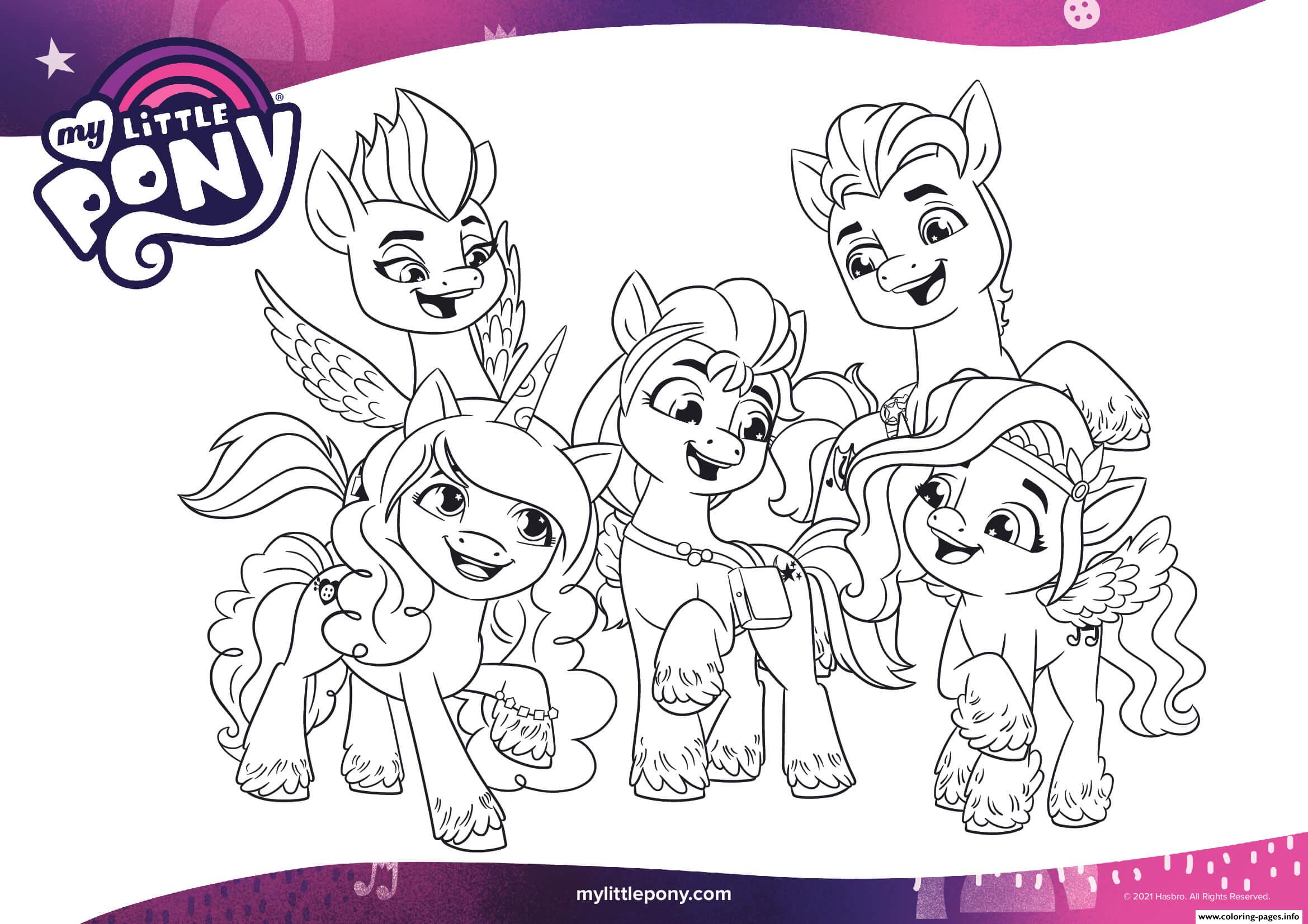 My little pony a new generation mlp coloring page printable