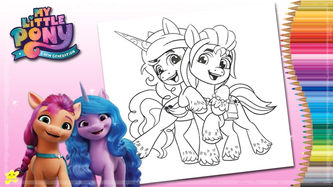 Coloring y little pony new generation sunny izzy kiddie playtie