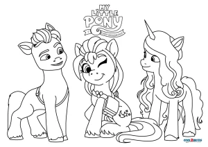 Free printable my little pony a new generation coloring pages for kids