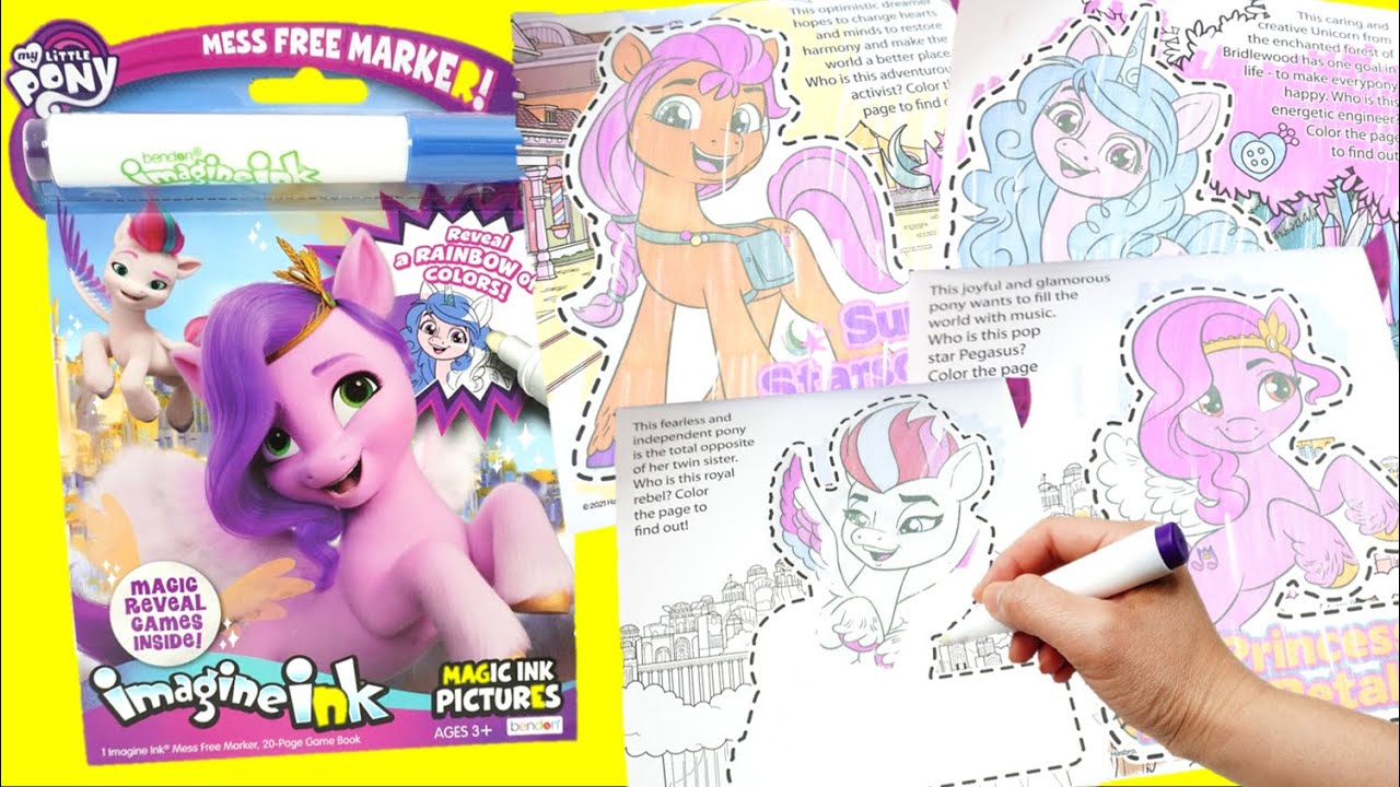 Izzy zip y little pony a new generation iagine ink coloring book