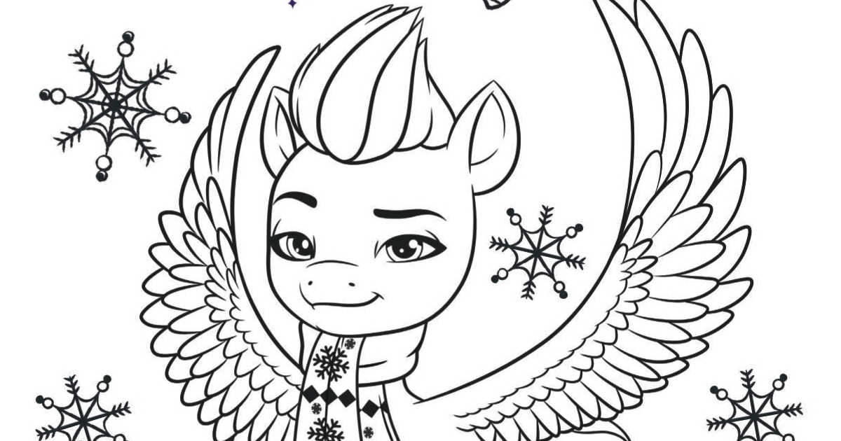 My little pony zipp christmas coloring page