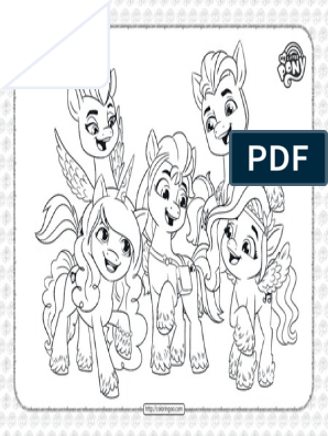 My little pony g characters coloring pages pdf