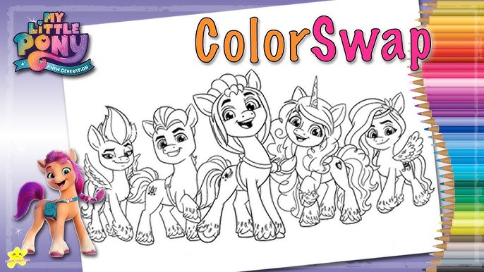 Coloring y little pony new generation sunny izzy hitch zipp pipp kiddie playtie