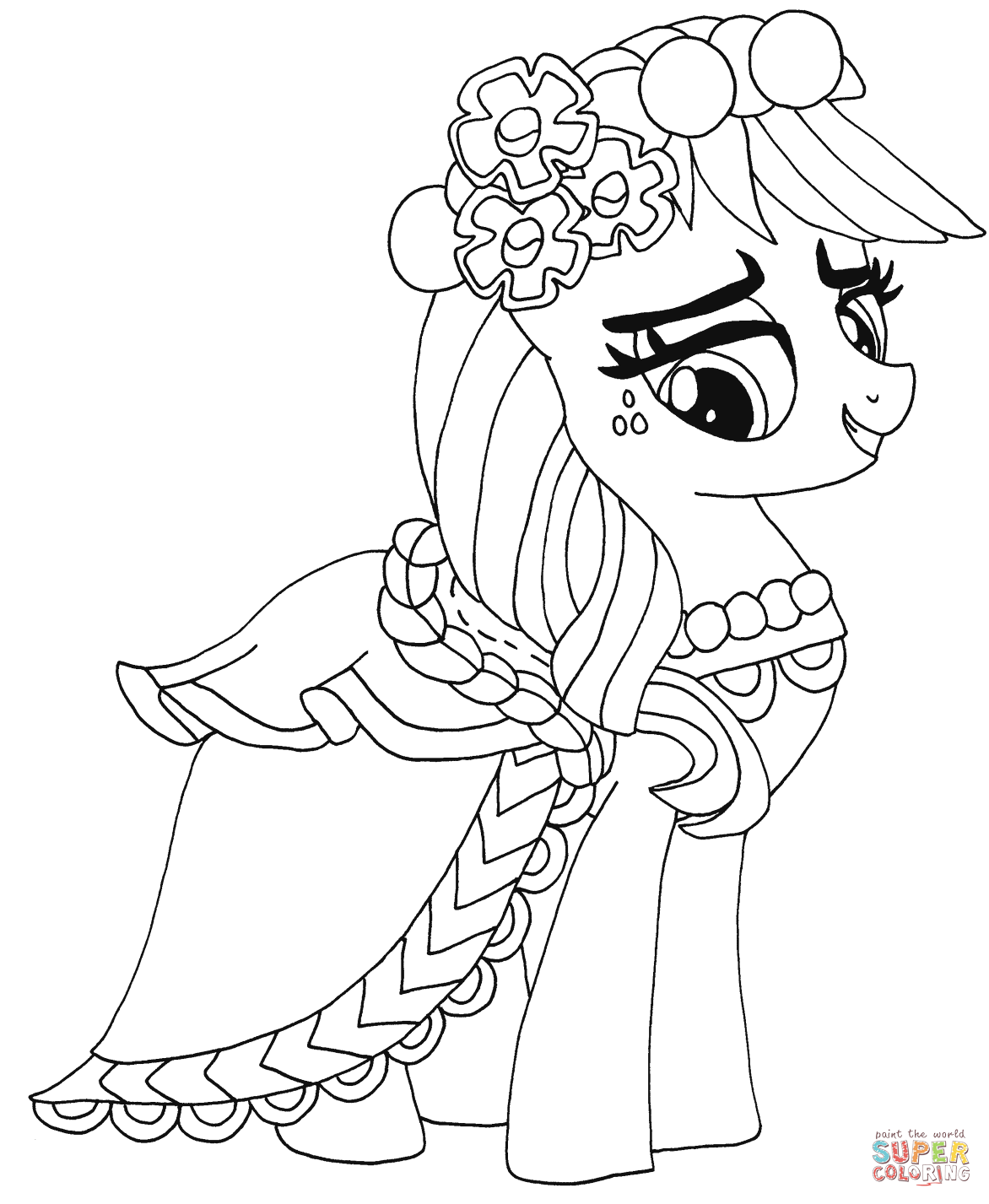 My little pony applejack coloring page free printable coloring pages