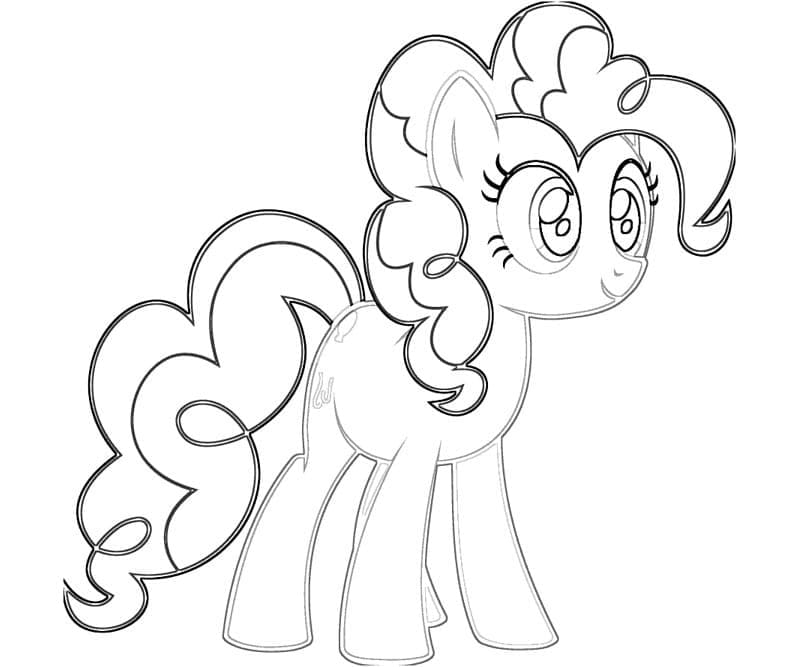 Cute pinkie pie my little pony coloring page