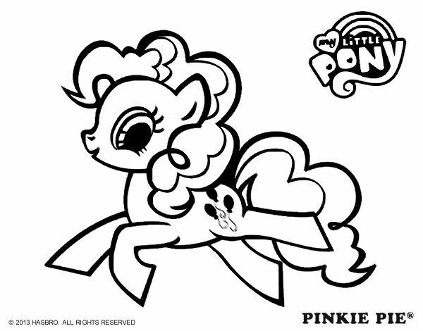 Colored page pinkie pie painted by user not registered