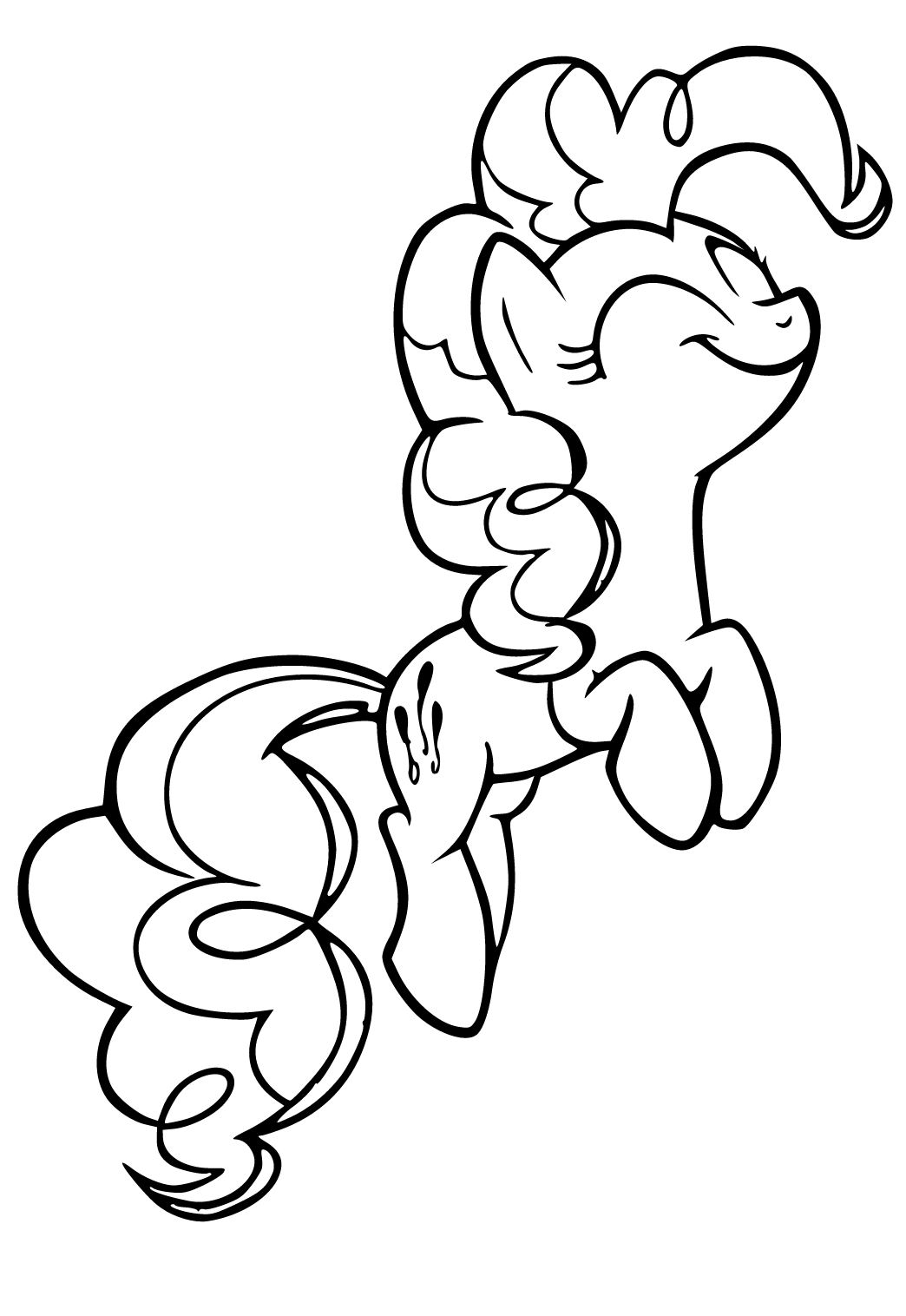 Free printable pinkie pie happiness coloring page for adults and kids