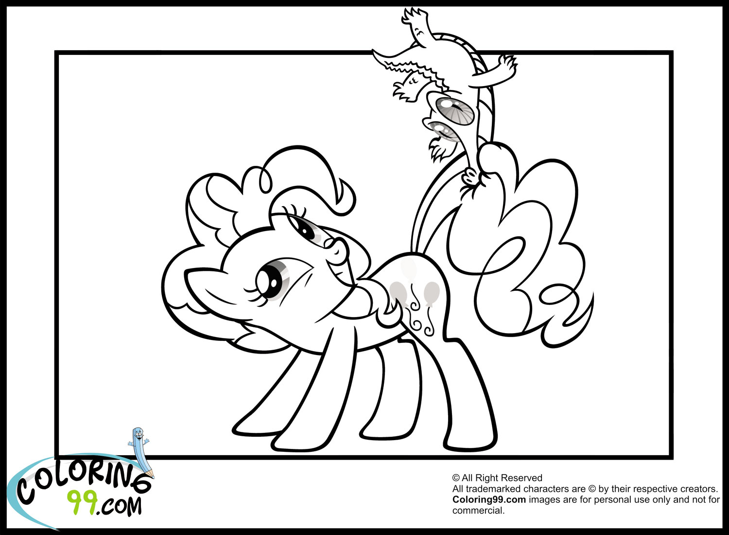 My little pony pinkie pie coloring pages team colors