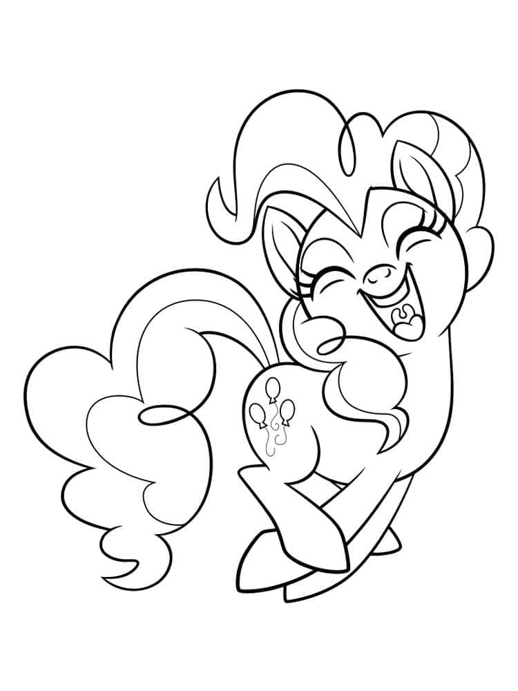 Funny pinkie pie coloring page