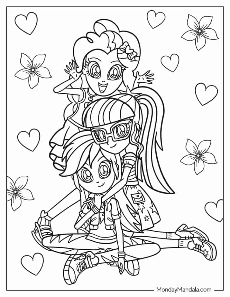 My little pony coloring pages free pdf printables