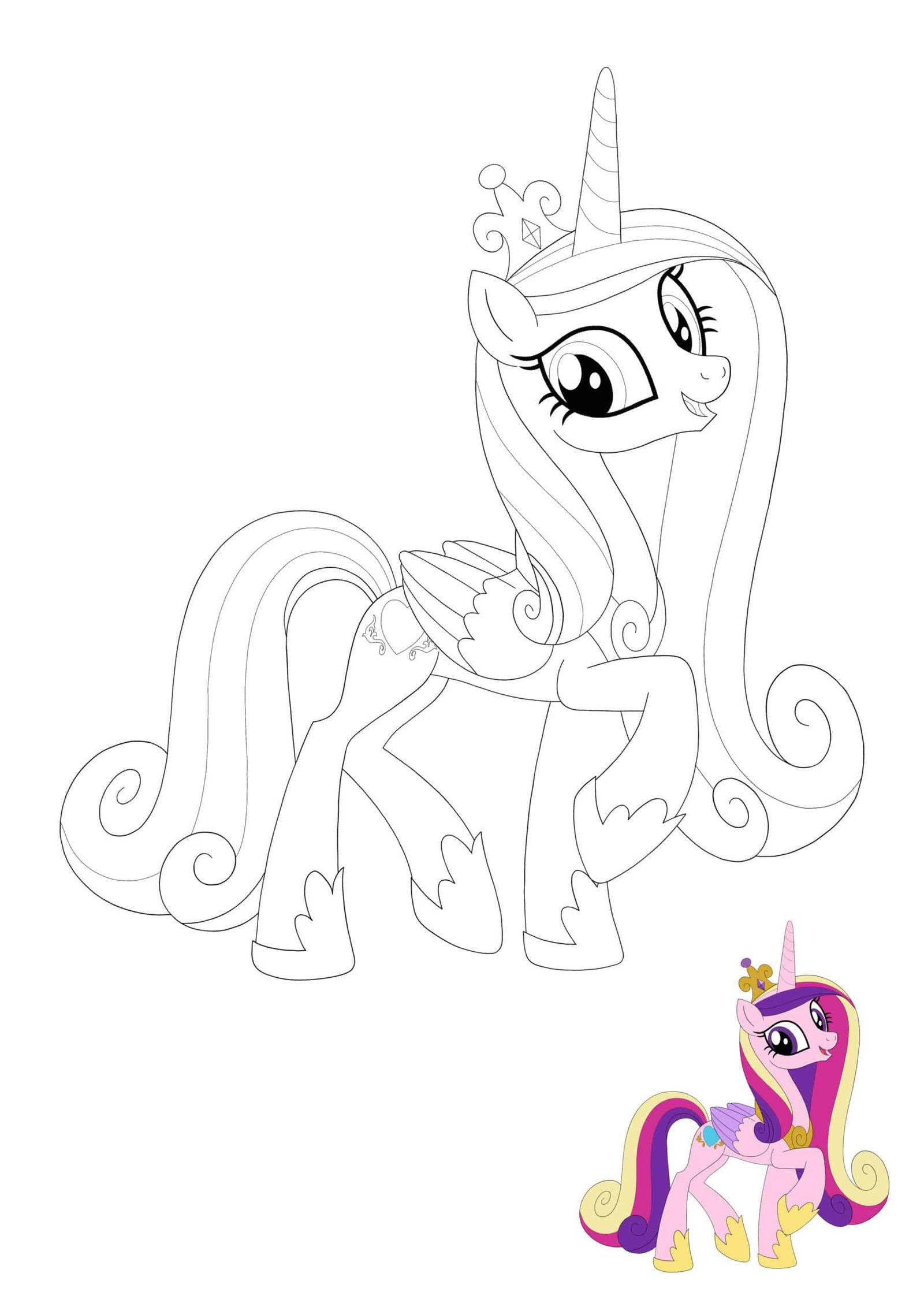 Princess cadence coloring pages