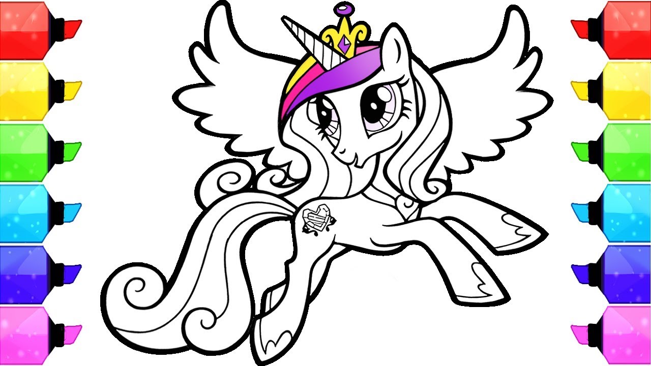 Y little pony coloring book pages cadence how to draw and color y little pony ovie cadence