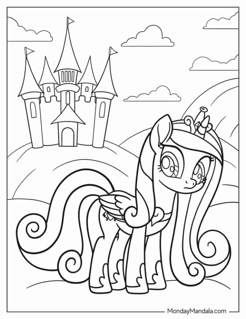 My little pony coloring pages free pdf printables