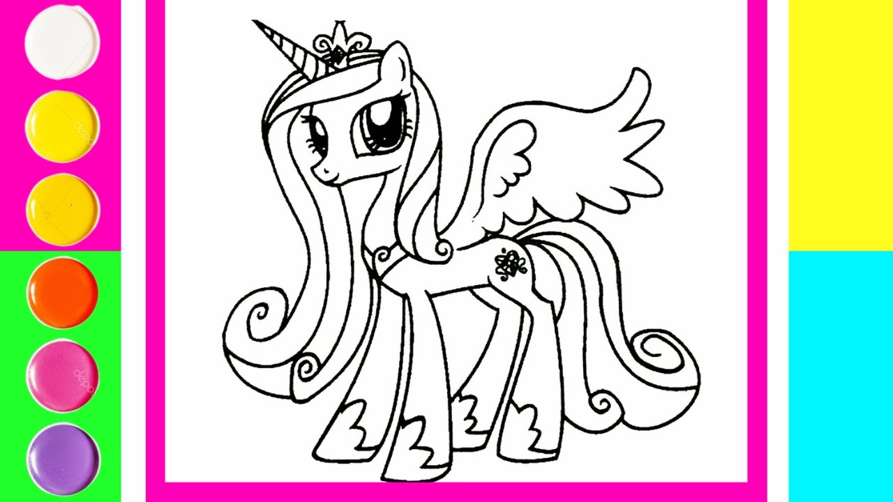 Y little ponycoloring videohow to color princess cadencelp