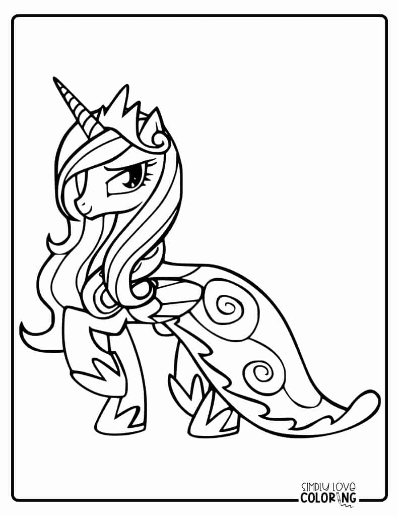 My little pony coloring pages free pdf printables