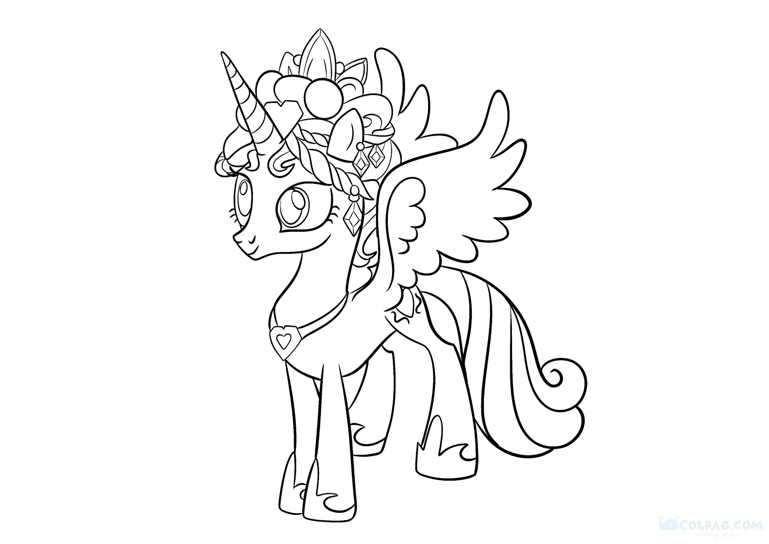 Princess cadence coloring pages my little pony