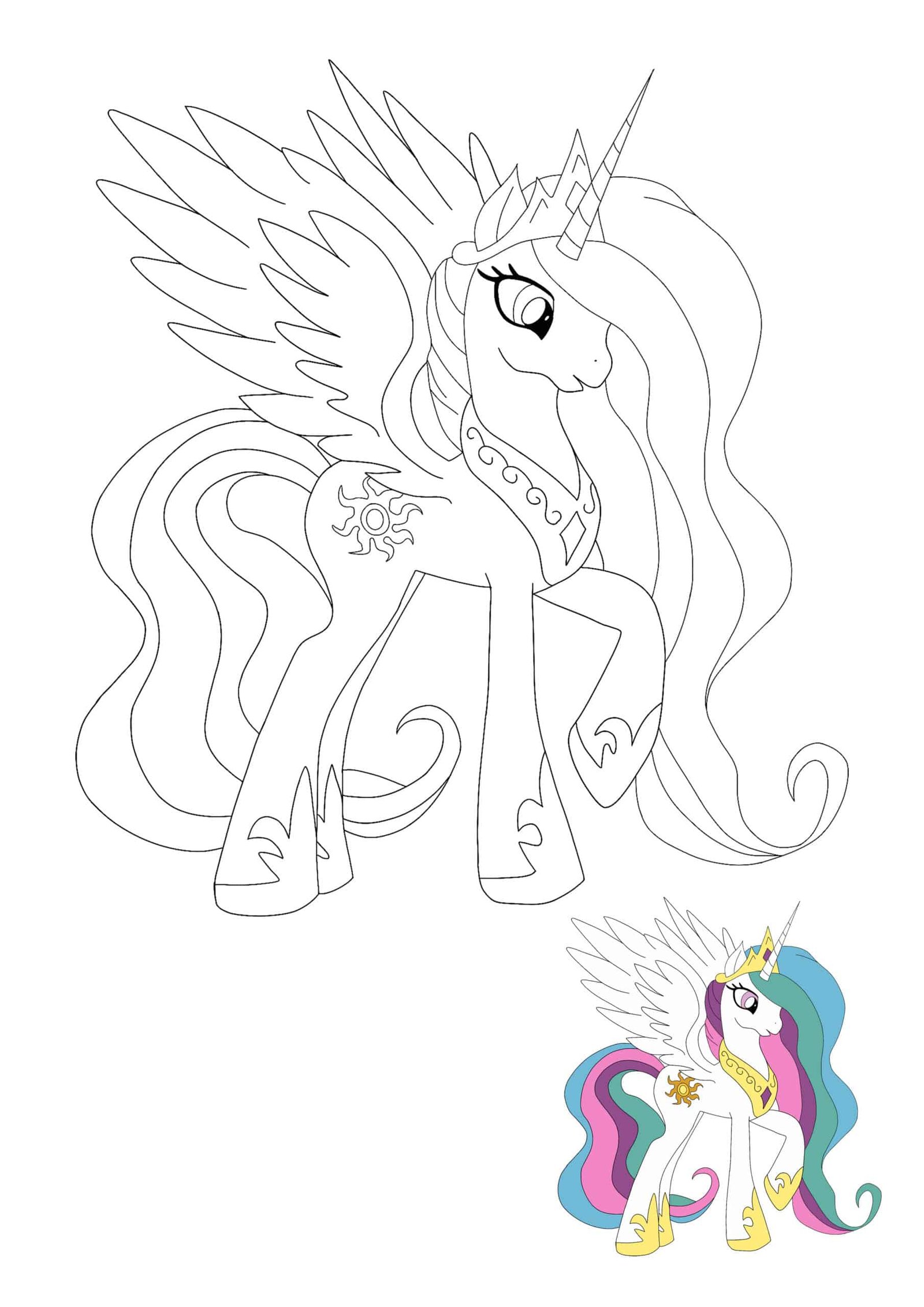 Princess celestia coloring pages