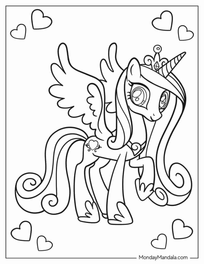 My little pony coloring pages free pdf printables