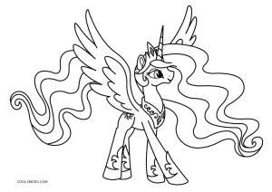 Free printable princess celestia coloring pages for kids