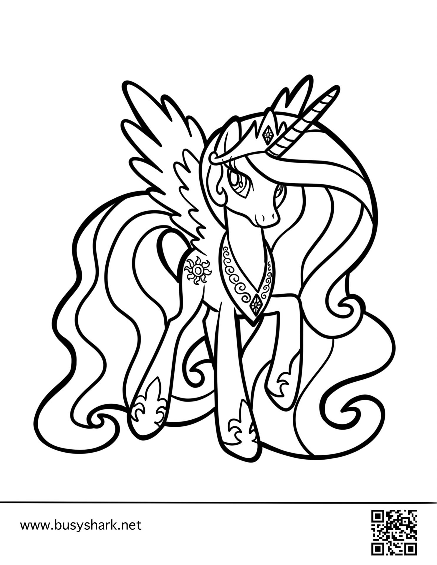 Princess celestia coloring page