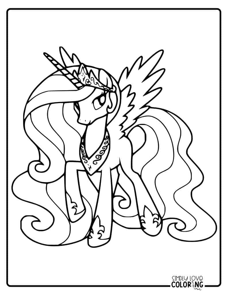 My little pony coloring pages free pdf printables