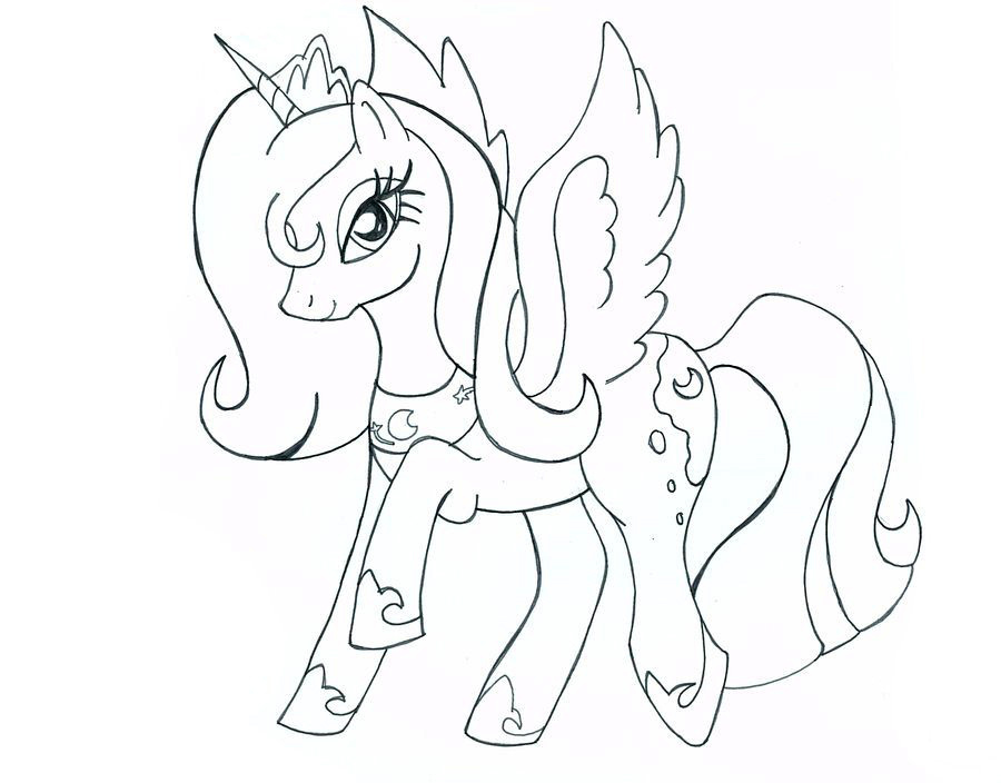 Princess luna coloring pages