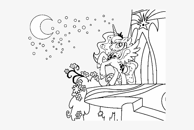 Princess luna my little pony coloring page